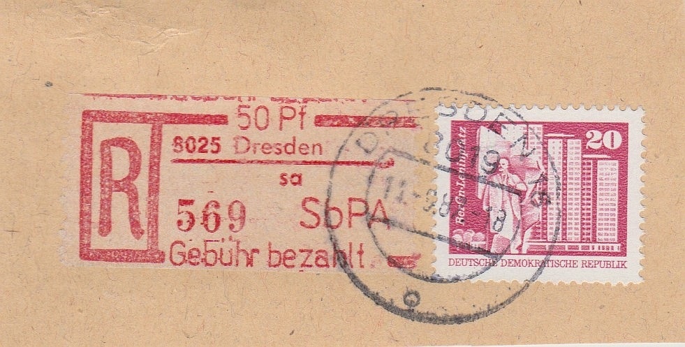 EM auf Briefstück